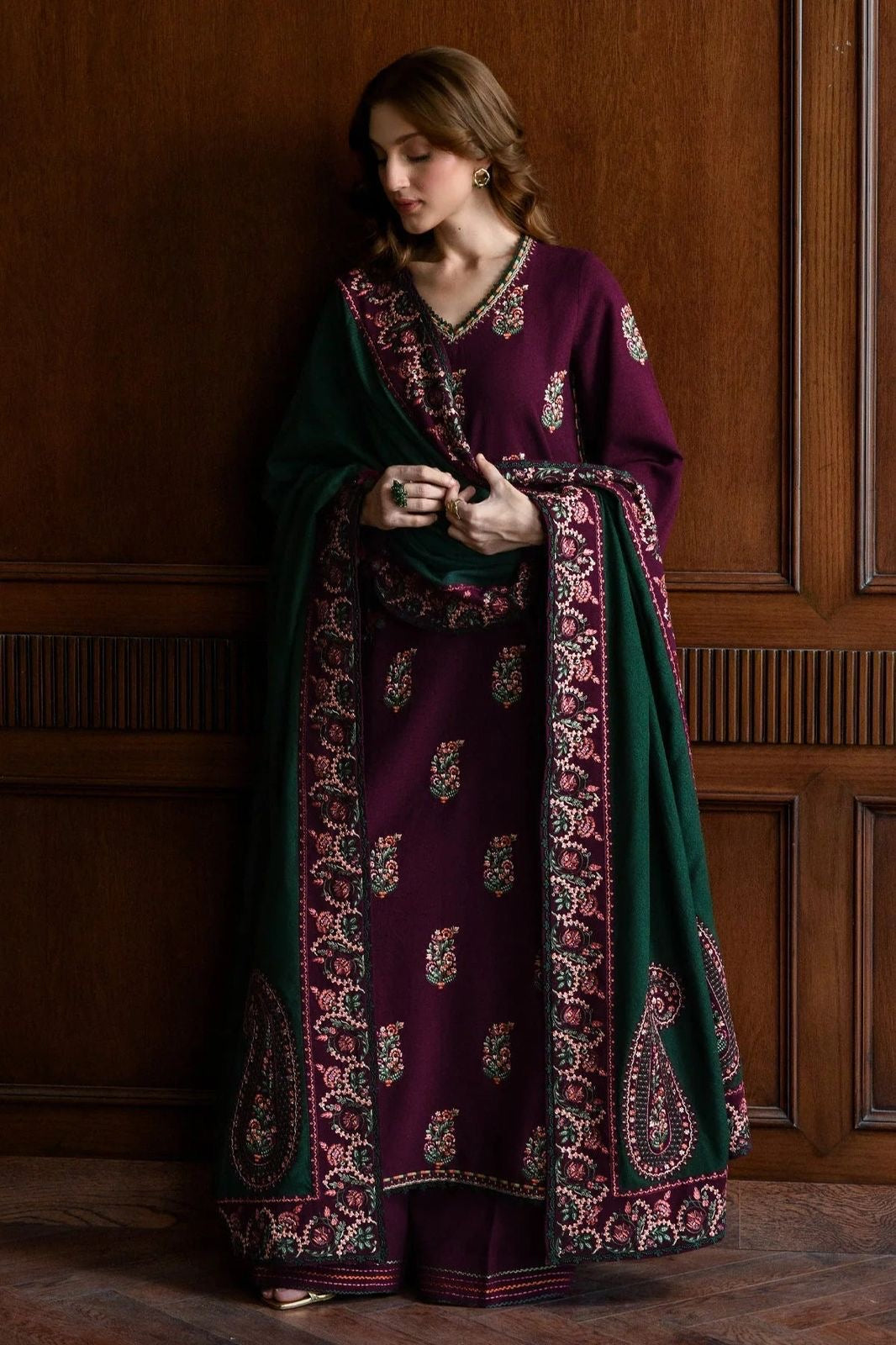 HUSSAIN REHAR UNSTITCH LAWN EMBROIDERED 3PC (E217)