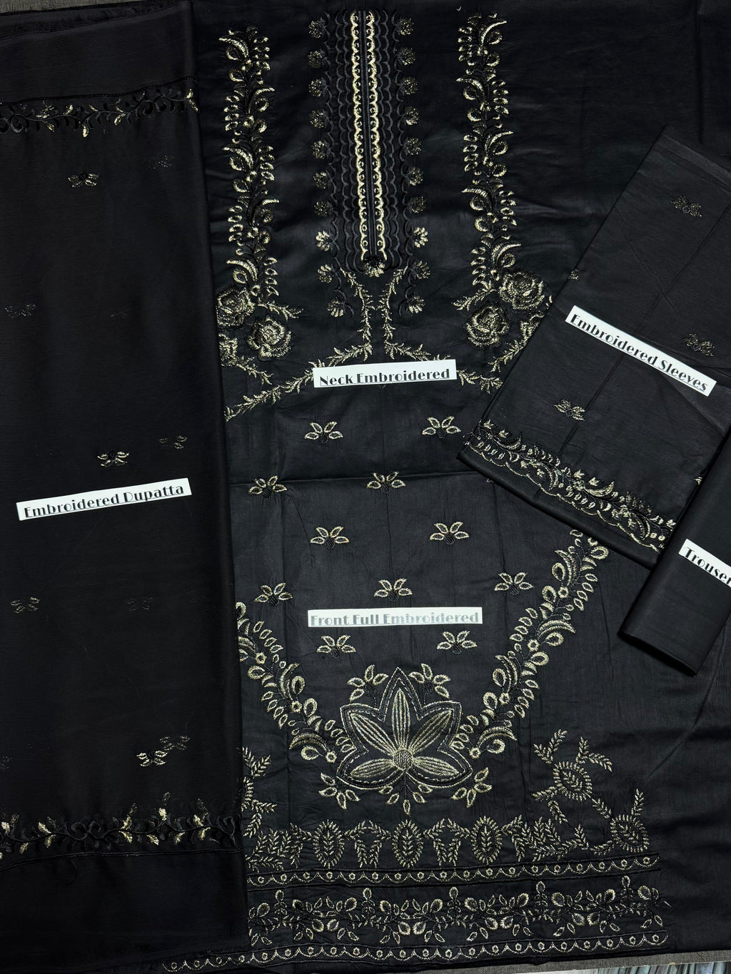 NISA UNSTITCH LAWN EMBROIDERED 3PC (E208)