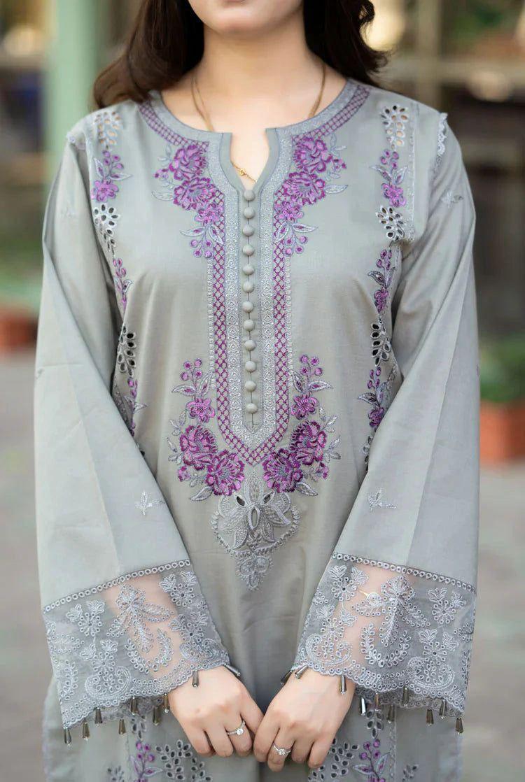 MUSHAQ UNSTITCH LAWN EMBROIDERED 3PC (E243)